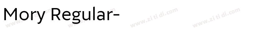 Mory Regular字体转换